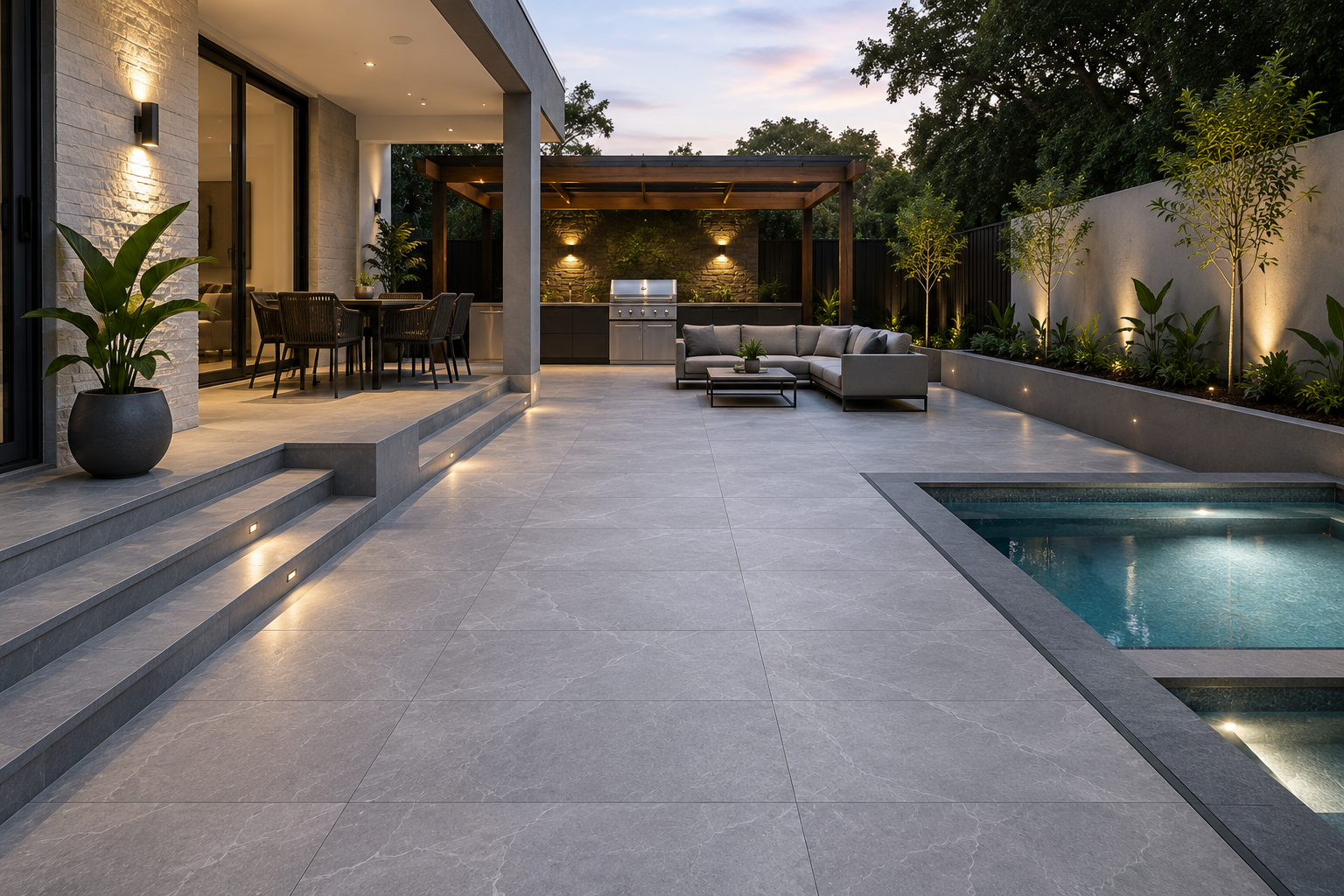 Outdoor tiling project by Top 10 Tiling